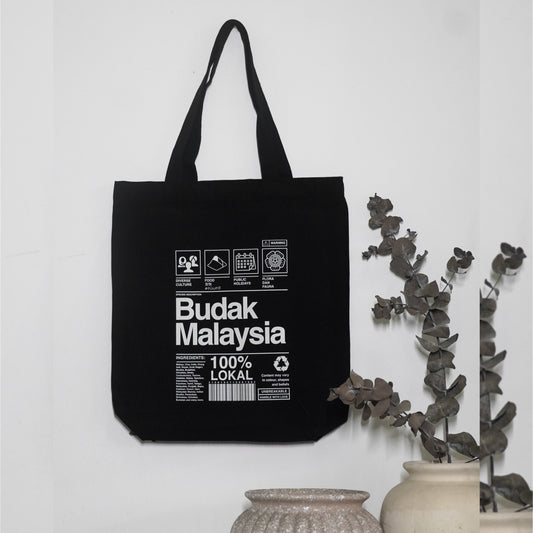 Budak Malaysia Tote Bag (with zipper)