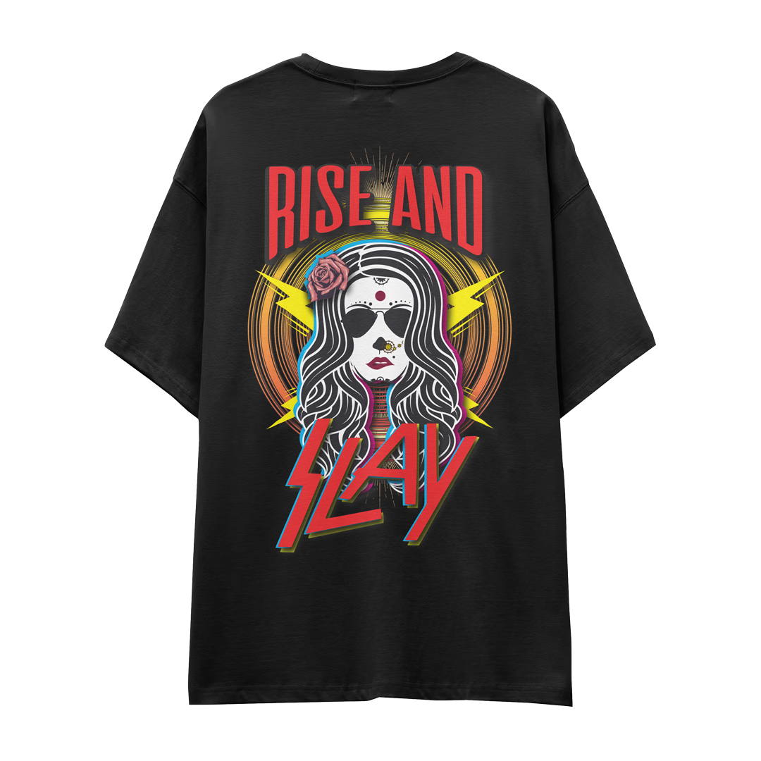 Slay Back Rounds Rise & Slay Oversized Tee – The Sambar Incident (TSI)