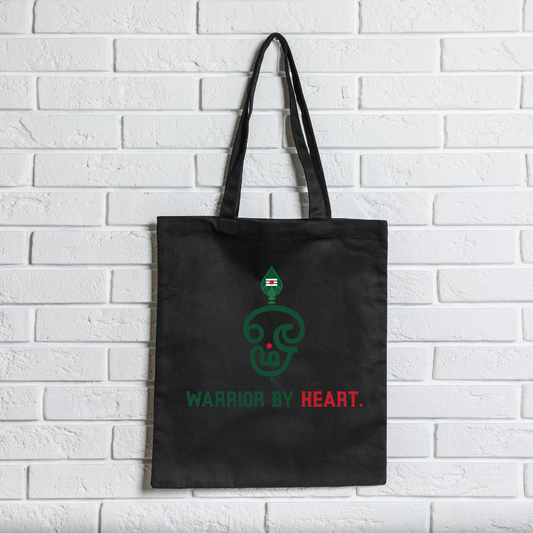 Warrior by Heart Tote Bag (with zipper)