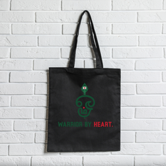 Warrior by Heart Tote Bag (with zipper)