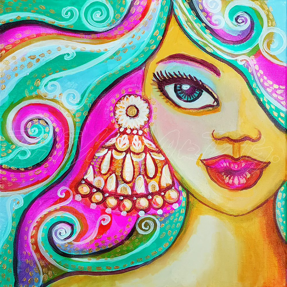 Jhumki Becky Canvas Painting