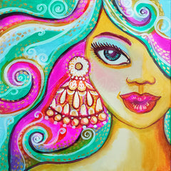 Jhumki Becky Canvas Painting