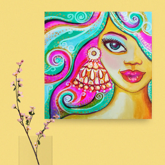 Jhumki Becky Canvas Painting