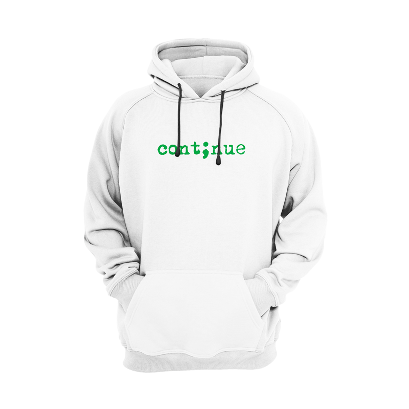 Continue White Hoodie
